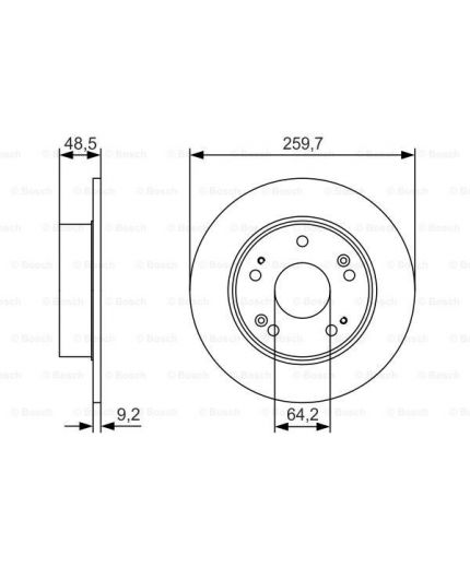 BOSCH Тормозной диск