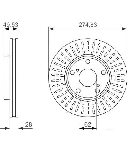 BOSCH Тормозной диск