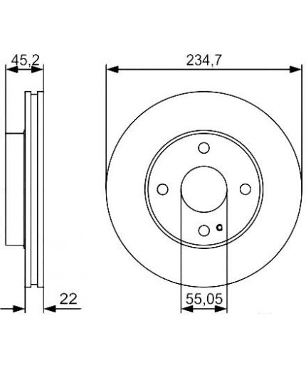 BOSCH Тормозной диск