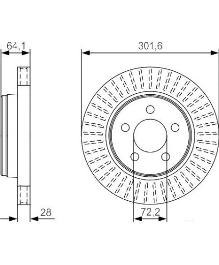 BOSCH Тормозной диск