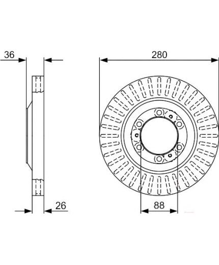 BOSCH Тормозной диск