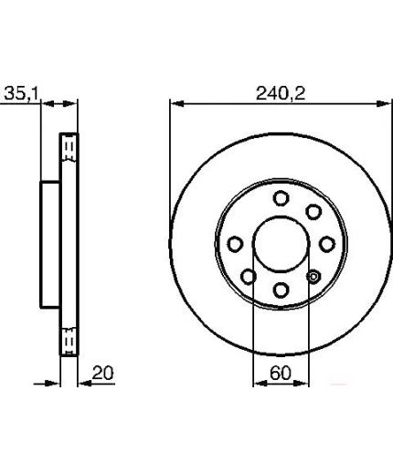 BOSCH Тормозной диск