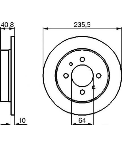 BOSCH Тормозной диск