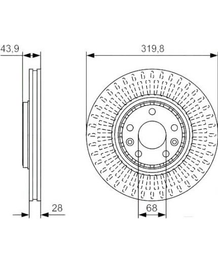 BOSCH Тормозной диск