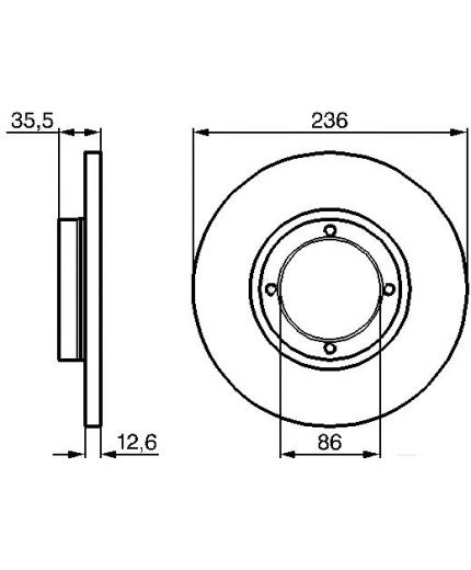 BOSCH Тормозной диск