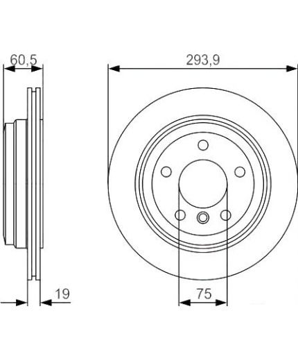 BOSCH Тормозной диск