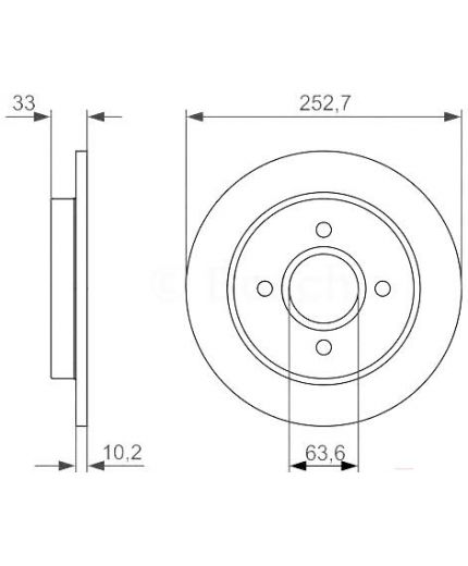 BOSCH Тормозной диск