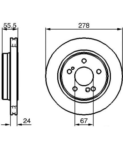 BOSCH Тормозной диск