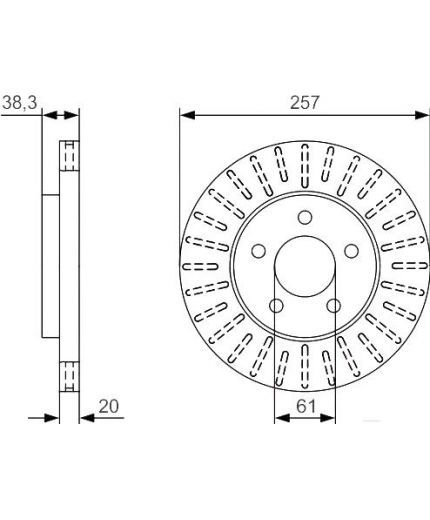BOSCH Тормозной диск