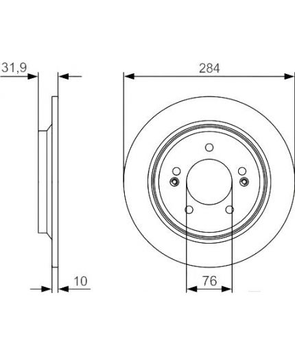 BOSCH Тормозной диск