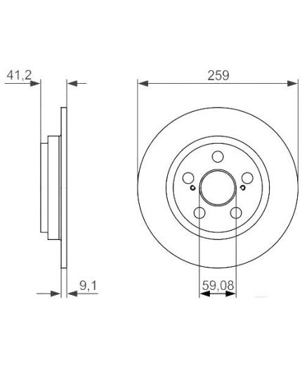 BOSCH Тормозной диск