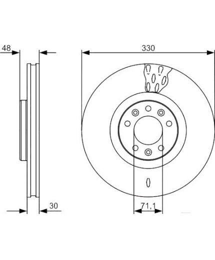 BOSCH Тормозной диск