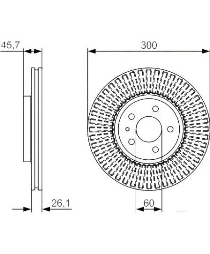 BOSCH Тормозной диск