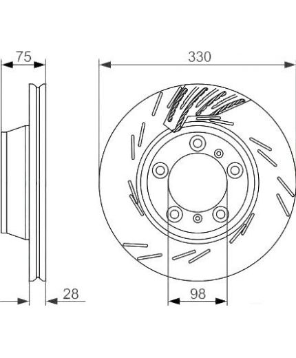 BOSCH Тормозной диск