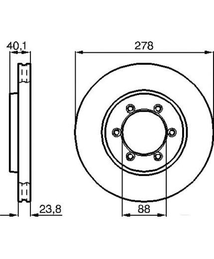 BOSCH Тормозной диск
