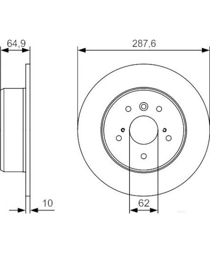BOSCH Тормозной диск