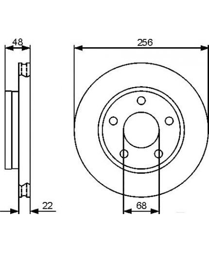 BOSCH Тормозной диск