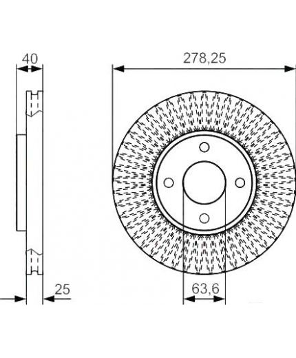 BOSCH Тормозной диск
