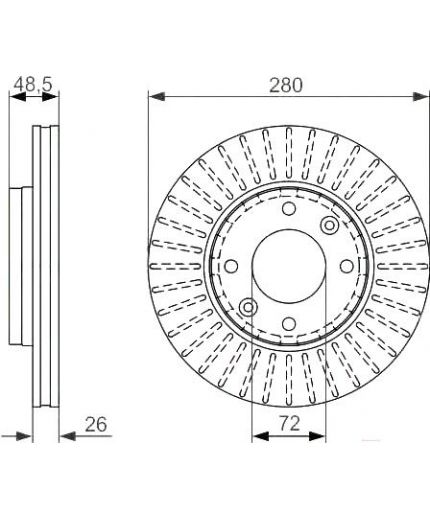 BOSCH Тормозной диск