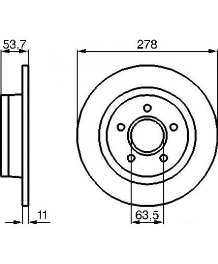BOSCH Тормозной диск