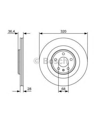 BOSCH Тормозной диск