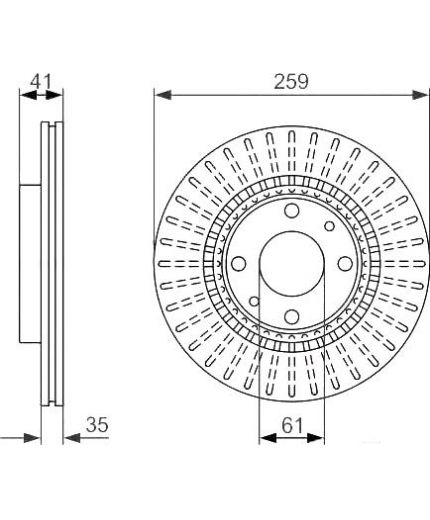 BOSCH Тормозной диск