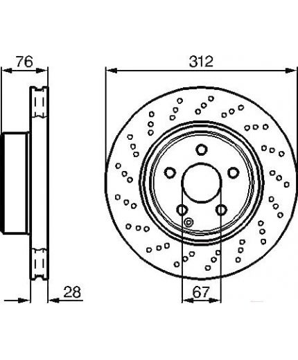 BOSCH Тормозной диск