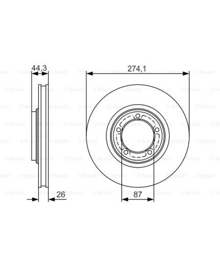 BOSCH Тормозной диск