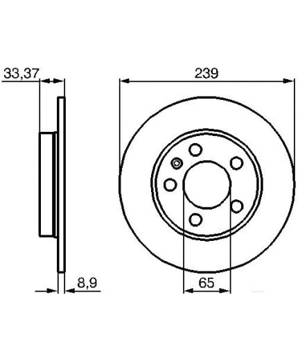 BOSCH Тормозной диск
