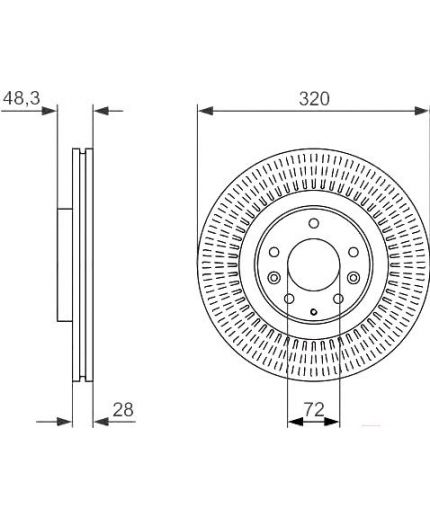 BOSCH Тормозной диск