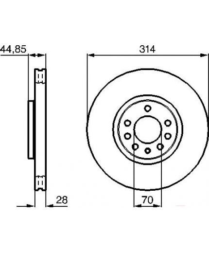 BOSCH Тормозной диск