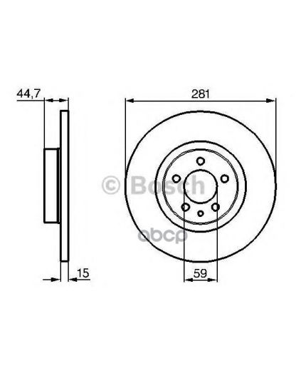 BOSCH Тормозной диск