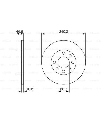 BOSCH Тормозной диск