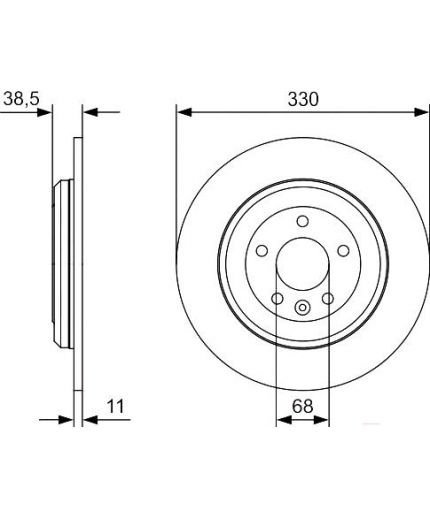 BOSCH Тормозной диск