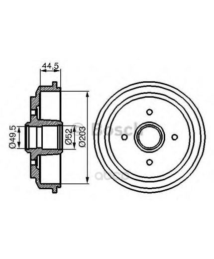 BOSCH Тормозной барабан