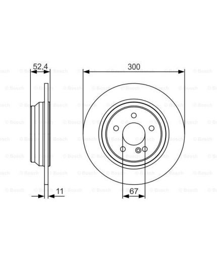 BOSCH Тормозной диск