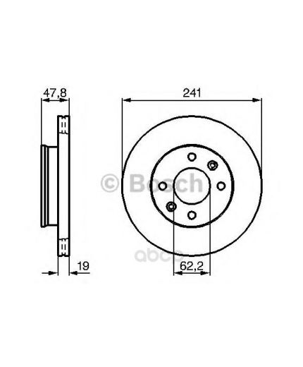 BOSCH Тормозной диск