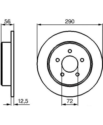 BOSCH Тормозной диск
