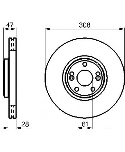 BOSCH Тормозной диск