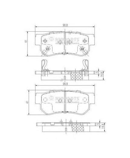 NIPPARTS Колодки дисковые Фото 2