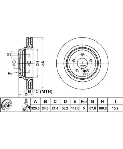 ATE Тормозной диск передний