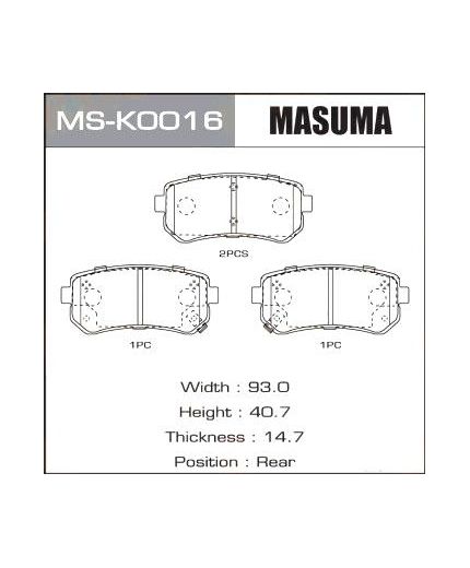 Masuma Колодки дисковые