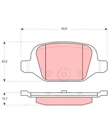 TRW Колодки дисковые задние