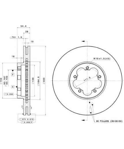 BREMBO Тормозной диск передний