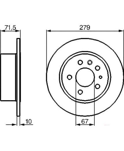 BOSCH Тормозной диск задний