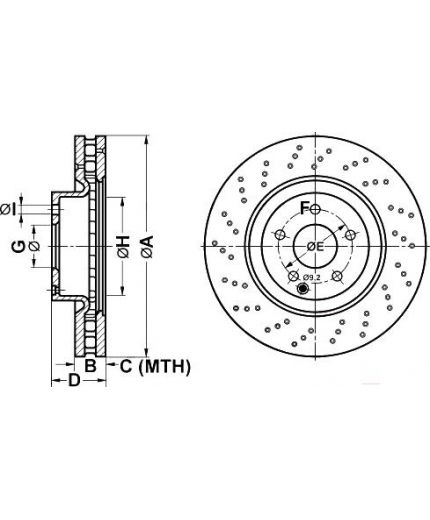 ATE Тормозной диск передний