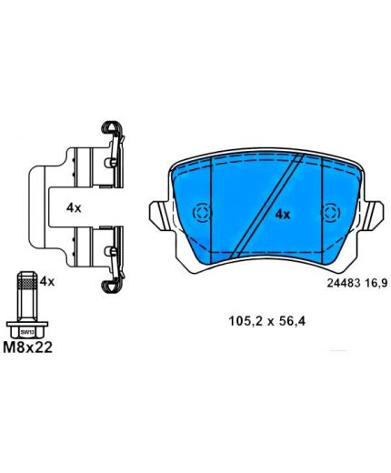 ATE Колодки дисковые задние
