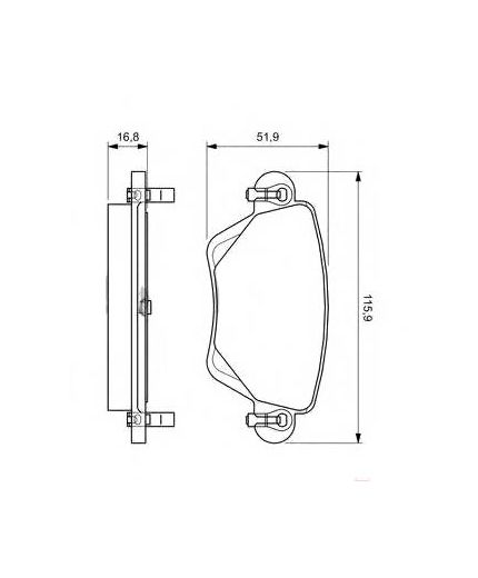 BOSCH Колодки дисковые
