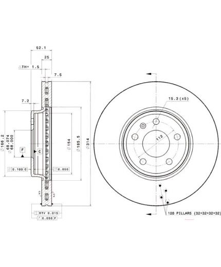 BREMBO Тормозной диск передний Фото 2