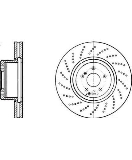ATE Тормозной диск передний